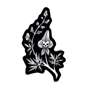 Wolfsbane Skull Sticker